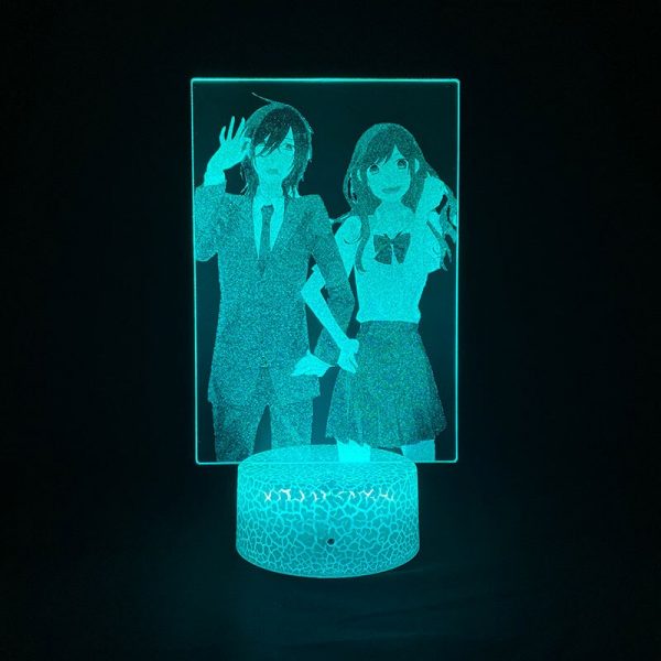 3D Picture Lamp Anime Nightlight RGB Color Horimiya Alarm Clock Base Bedside Fans Around Room DecorTeenager 2 - Horimiya Merch Store