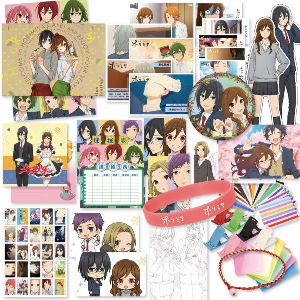 Horimiya Anime Lucky Gift Bag Collection Toys With Postcard Poster Badge Stickers Bookmark DIY Anime Lovers 2 - Horimiya Merch Store